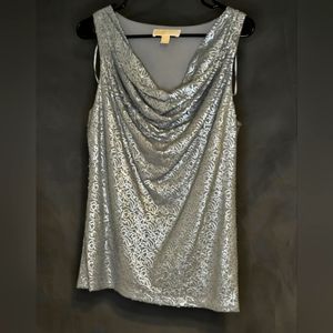 Michael Kors sleeveless silver sequin womens top